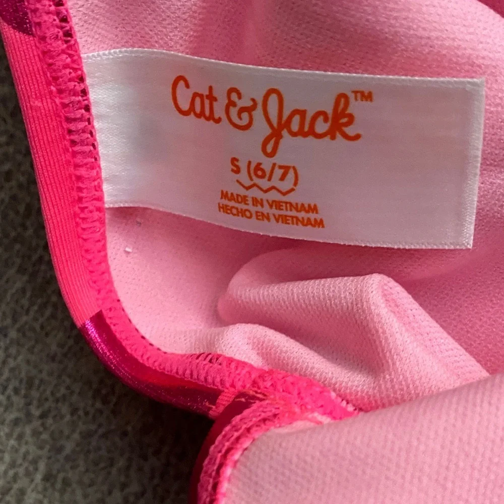 💰NEW Hot Pink One-Piece Swimsuit with Metallic Magenta Hearts Size 6-